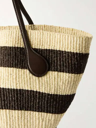 Liffner Leather-trimmed Striped Sisal Tote | Thumbnail 5 Liffner Leather-trimmed Striped Sisal Tote | Thumbnail 5