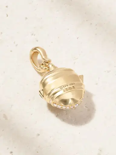 David Yurman 18-karat Gold, Diamond And Emerald Pendant | Thumbnail 3 David Yurman 18-karat Gold, Diamond And Emerald Pendant | Thumbnail 3
