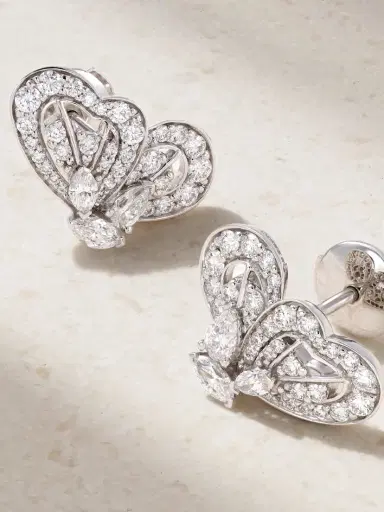 De Beers London Portraits Of Nature Butterfly 18-karat White Gold Diamond Earrings | Thumbnail 3 De Beers London Portraits Of Nature Butterfly 18-karat White Gold Diamond Earrings | Thumbnail 3
