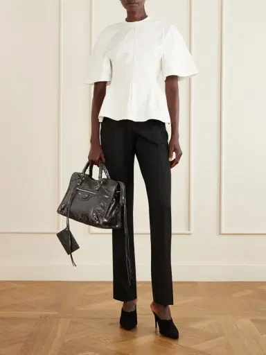 Balenciaga Le City Medium Leather Shoulder Bag | Thumbnail 3 Balenciaga Le City Medium Leather Shoulder Bag | Thumbnail 3