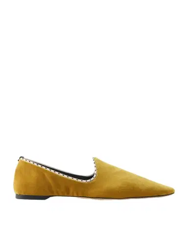 TOTEME Leather-trimmed Velvet Slippers | Thumbnail 1 TOTEME Leather-trimmed Velvet Slippers | Thumbnail 1