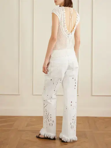 Isabel Marant Metorie Embellished Crochet Cotton-blend Tank | Thumbnail 3 Isabel Marant Metorie Embellished Crochet Cotton-blend Tank | Thumbnail 3