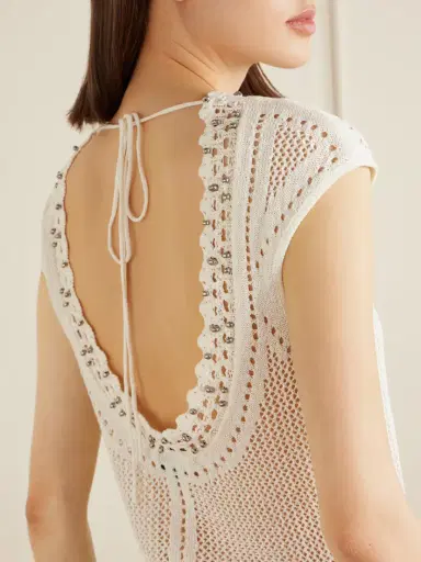 Isabel Marant Metorie Embellished Crochet Cotton-blend Tank | Thumbnail 4 Isabel Marant Metorie Embellished Crochet Cotton-blend Tank | Thumbnail 4