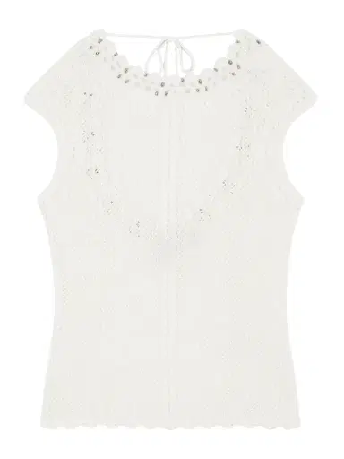 Isabel Marant Metorie Embellished Crochet Cotton-blend Tank | Thumbnail 1 Isabel Marant Metorie Embellished Crochet Cotton-blend Tank | Thumbnail 1
