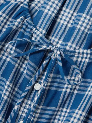 DÔEN Theo Cropped Checked Organic Cotton Top | Thumbnail 4 DÔEN Theo Cropped Checked Organic Cotton Top | Thumbnail 4
