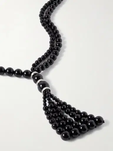 Le Sundial Venice Opera Tasseled Onyx And Silver Necklace | Thumbnail 3 Le Sundial Venice Opera Tasseled Onyx And Silver Necklace | Thumbnail 3