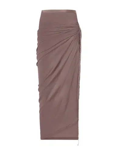 Wiederhoeft Embellished Draped Knitted Midi Skirt | Thumbnail 1 Wiederhoeft Embellished Draped Knitted Midi Skirt | Thumbnail 1