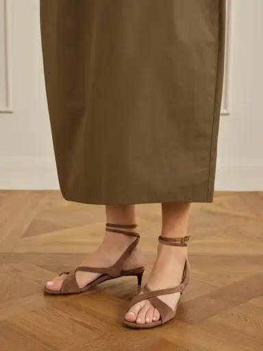 Khaite Liria Suede Sandals | Thumbnail 2 Khaite Liria Suede Sandals | Thumbnail 2