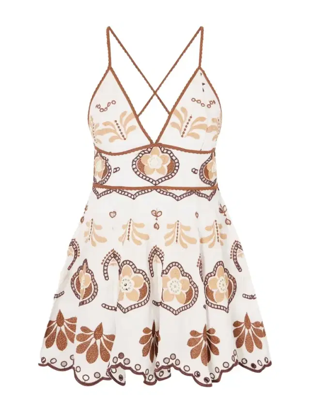 Jela Broderie Anglaise Cotton-blend Mini Dress Jela Broderie Anglaise Cotton-blend Mini Dress