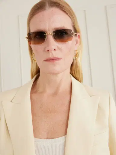 Cartier Eyewear Squared-frame Metal Sunglasses | Thumbnail 2 Cartier Eyewear Squared-frame Metal Sunglasses | Thumbnail 2