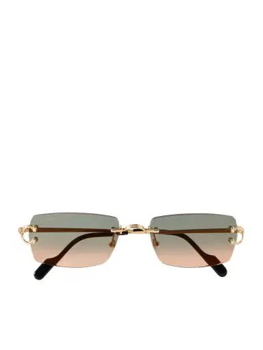 Cartier Eyewear Squared-frame Metal Sunglasses | Thumbnail 1 Cartier Eyewear Squared-frame Metal Sunglasses | Thumbnail 1