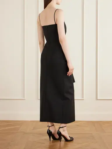 Givenchy Asymmetric Wool And Mohair-blend Midi Wrap Dress | Thumbnail 3 Givenchy Asymmetric Wool And Mohair-blend Midi Wrap Dress | Thumbnail 3