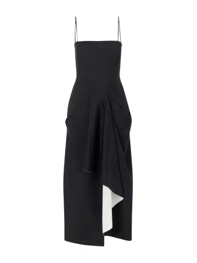 Givenchy Asymmetric Wool And Mohair-blend Midi Wrap Dress | Thumbnail 1 Givenchy Asymmetric Wool And Mohair-blend Midi Wrap Dress | Thumbnail 1
