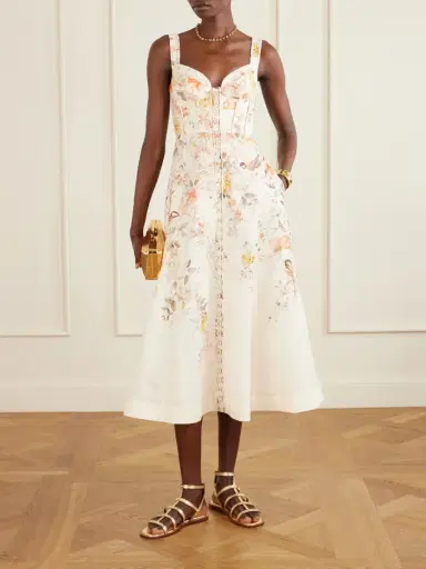 Zimmermann Printed Linen Midi Dress | Thumbnail 2 Zimmermann Printed Linen Midi Dress | Thumbnail 2