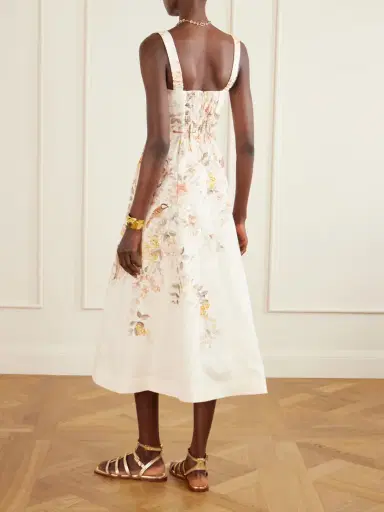 Zimmermann Printed Linen Midi Dress | Thumbnail 3 Zimmermann Printed Linen Midi Dress | Thumbnail 3