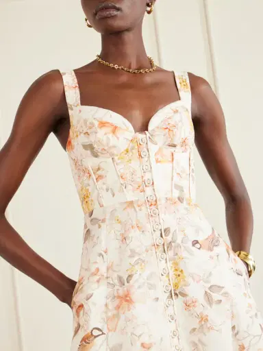 Zimmermann Printed Linen Midi Dress | Thumbnail 4 Zimmermann Printed Linen Midi Dress | Thumbnail 4