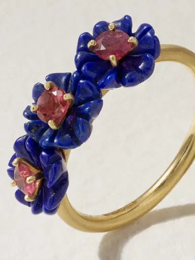 Irene Neuwirth Botanical 18-karat, Lapis Lazuli And Tourmaline Ring | Thumbnail 3 Irene Neuwirth Botanical 18-karat, Lapis Lazuli And Tourmaline Ring | Thumbnail 3