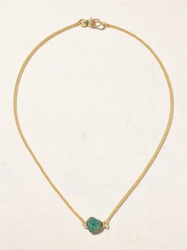 Lucy Delius Chubby Love 14-karat Gold Emerald Necklace | Thumbnail 4 Lucy Delius Chubby Love 14-karat Gold Emerald Necklace | Thumbnail 4