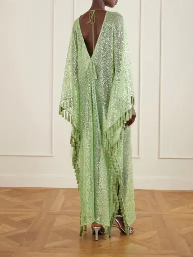 Taller Marmo Sequined Fringed Gown | Thumbnail 3 Taller Marmo Sequined Fringed Gown | Thumbnail 3