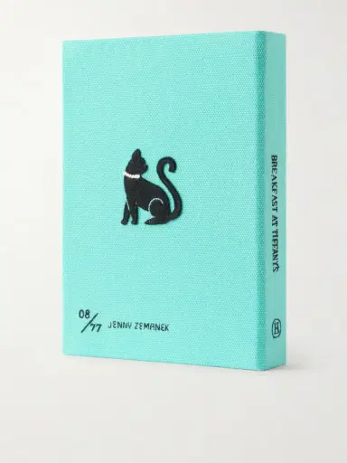 Olympia Le-Tan Breakfast At Tiffany's Appliquéd Embroidered Canvas Clutch | Thumbnail 4 Olympia Le-Tan Breakfast At Tiffany's Appliquéd Embroidered Canvas Clutch | Thumbnail 4