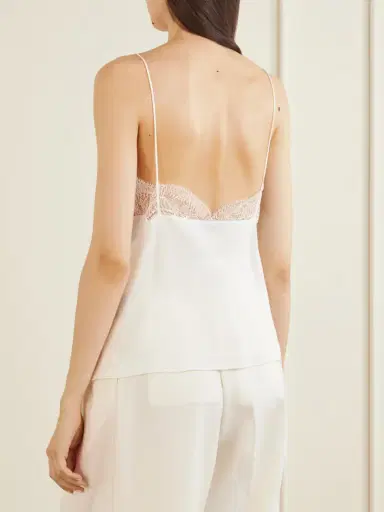 Sharon Wauchob Capucines Scalloped Lace-trimmed Silk Crepe De Chine Camisole | Thumbnail 4 Sharon Wauchob Capucines Scalloped Lace-trimmed Silk Crepe De Chine Camisole | Thumbnail 4
