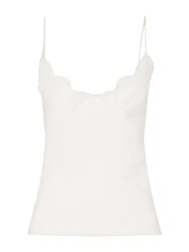 Sharon Wauchob Capucines Scalloped Lace-trimmed Silk Crepe De Chine Camisole | Thumbnail 1 Sharon Wauchob Capucines Scalloped Lace-trimmed Silk Crepe De Chine Camisole | Thumbnail 1