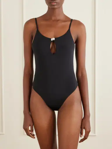 SARA CRISTINA Pearl Embellished Ribbed Swimsuit | Thumbnail 2 SARA CRISTINA Pearl Embellished Ribbed Swimsuit | Thumbnail 2