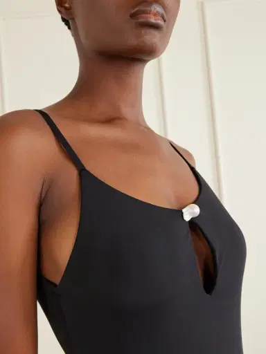 SARA CRISTINA Pearl Embellished Ribbed Swimsuit | Thumbnail 4 SARA CRISTINA Pearl Embellished Ribbed Swimsuit | Thumbnail 4