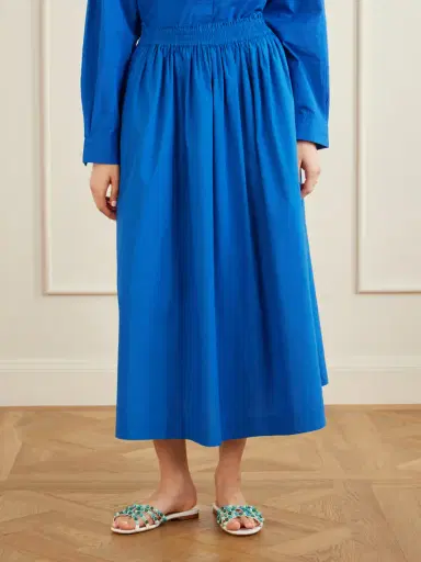 SKALL Dagny Organic Cotton-poplin Midi Skirt | Thumbnail 3 SKALL Dagny Organic Cotton-poplin Midi Skirt | Thumbnail 3