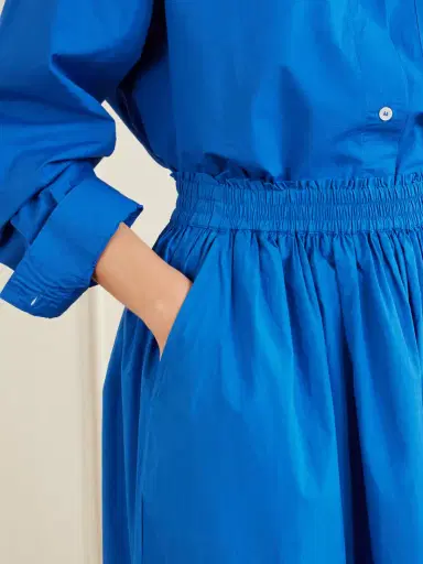 SKALL Dagny Organic Cotton-poplin Midi Skirt | Thumbnail 5 SKALL Dagny Organic Cotton-poplin Midi Skirt | Thumbnail 5