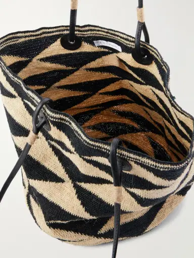 SENSI STUDIO Shiga Medium Leather-trimmed Sisal Shoulder Bag | Thumbnail 6 SENSI STUDIO Shiga Medium Leather-trimmed Sisal Shoulder Bag | Thumbnail 6