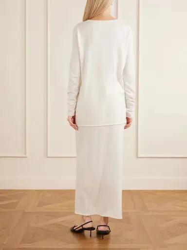 Lisa Yang Maurie & Charlotta Cotton And Cashmere-blend Sweater And Maxi Skirt Set | Thumbnail 4 Lisa Yang Maurie & Charlotta Cotton And Cashmere-blend Sweater And Maxi Skirt Set | Thumbnail 4