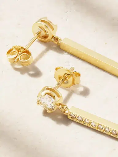 Jennifer Meyer Illusion 18-karat Gold Diamond Earrings | Thumbnail 3 Jennifer Meyer Illusion 18-karat Gold Diamond Earrings | Thumbnail 3