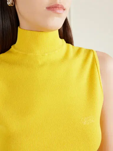 Loewe Logo-embroidered Ribbed-knit Turtleneck Top | Thumbnail 5 Loewe Logo-embroidered Ribbed-knit Turtleneck Top | Thumbnail 5