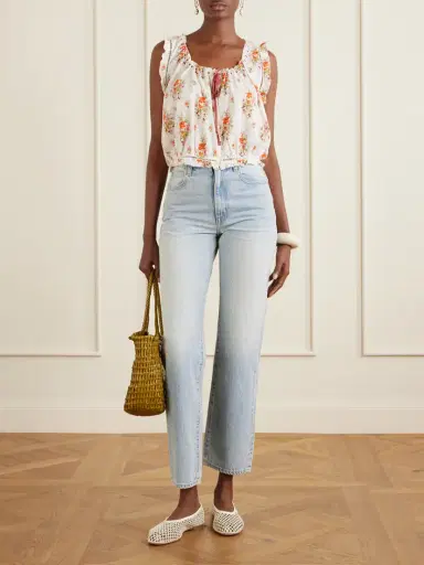 DÔEN Traveler Embroidered Floral-print Organic Cotton Blouse | Thumbnail 2 DÔEN Traveler Embroidered Floral-print Organic Cotton Blouse | Thumbnail 2