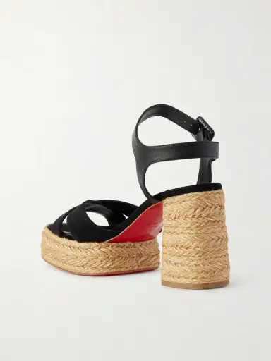 Christian Louboutin Calakala 85 Leather And Suede Espadrille Platform Sandals | Thumbnail 3 Christian Louboutin Calakala 85 Leather And Suede Espadrille Platform Sandals | Thumbnail 3