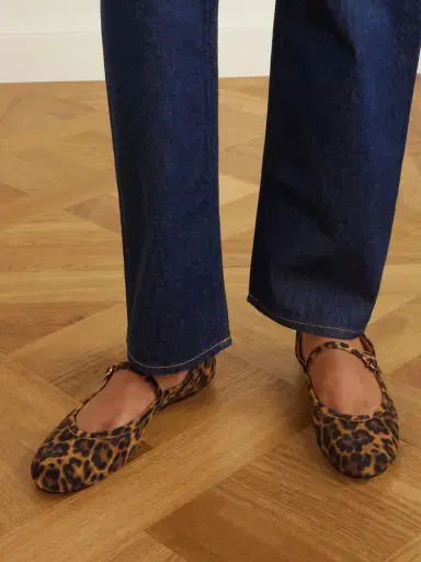 Gianvito Rossi Carla Leopard-print Suede Mary Jane Ballet Flats | Thumbnail 2 Gianvito Rossi Carla Leopard-print Suede Mary Jane Ballet Flats | Thumbnail 2