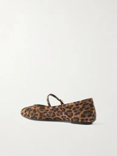 Gianvito Rossi Carla Leopard-print Suede Mary Jane Ballet Flats | Thumbnail 3 Gianvito Rossi Carla Leopard-print Suede Mary Jane Ballet Flats | Thumbnail 3