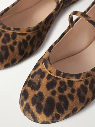Gianvito Rossi Carla Leopard-print Suede Mary Jane Ballet Flats | Thumbnail 5 Gianvito Rossi Carla Leopard-print Suede Mary Jane Ballet Flats | Thumbnail 5
