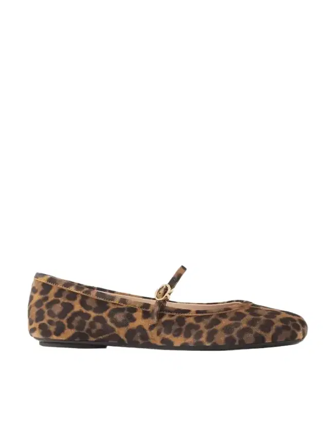 Carla Leopard-print Suede Mary Jane Ballet Flats Carla Leopard-print Suede Mary Jane Ballet Flats