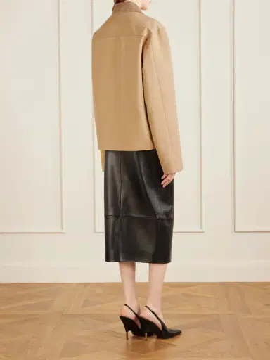Khaite Wyatt Suede-trimmed Cotton-gabardine Jacket | Thumbnail 3 Khaite Wyatt Suede-trimmed Cotton-gabardine Jacket | Thumbnail 3