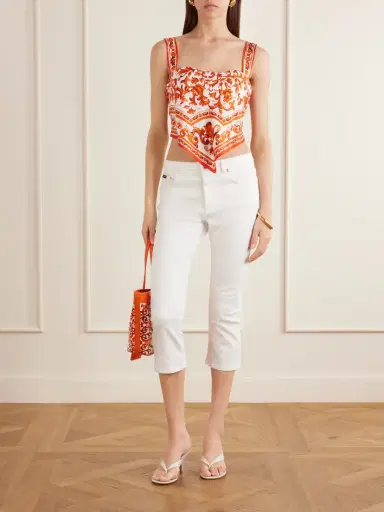 Dolce & Gabbana Mid-rise Straight-leg Capri Pants | Thumbnail 2 Dolce & Gabbana Mid-rise Straight-leg Capri Pants | Thumbnail 2
