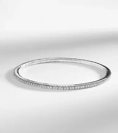 Bucherer Fine Jewellery Stretchy 18kt white gold bracelet with diamonds | Thumbnail 2 Bucherer Fine Jewellery Stretchy 18kt white gold bracelet with diamonds | Thumbnail 2