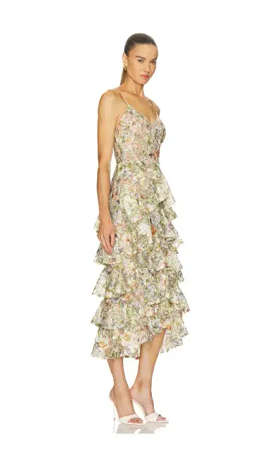 Nadine Merabi Saffron Floral Dress | Thumbnail 2 Nadine Merabi Saffron Floral Dress | Thumbnail 2