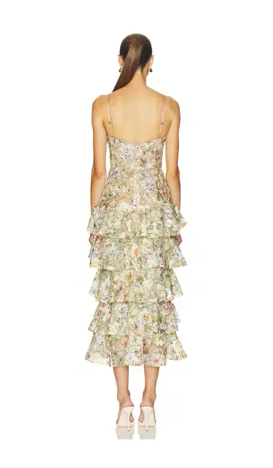 Nadine Merabi Saffron Floral Dress | Thumbnail 3 Nadine Merabi Saffron Floral Dress | Thumbnail 3