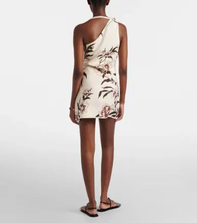 SIR. Floral one-shoulder linen minidress | Thumbnail 3 SIR. Floral one-shoulder linen minidress | Thumbnail 3