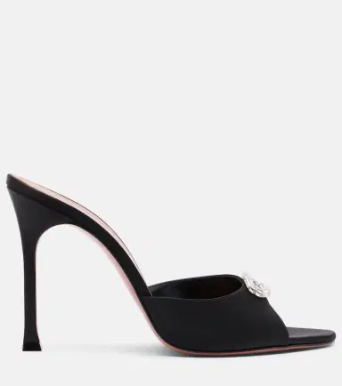 Amina Muaddi Camelia embellished satin mules | Thumbnail 2 Amina Muaddi Camelia embellished satin mules | Thumbnail 2