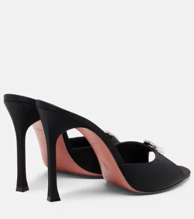 Amina Muaddi Camelia embellished satin mules | Thumbnail 4 Amina Muaddi Camelia embellished satin mules | Thumbnail 4