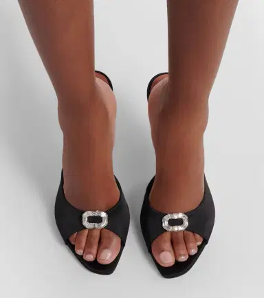 Amina Muaddi Camelia embellished satin mules | Thumbnail 6 Amina Muaddi Camelia embellished satin mules | Thumbnail 6