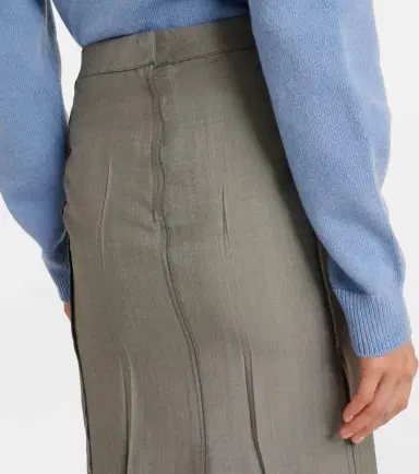 Victoria Beckham Draped wool and mohair midi skirt | Thumbnail 5 Victoria Beckham Draped wool and mohair midi skirt | Thumbnail 5